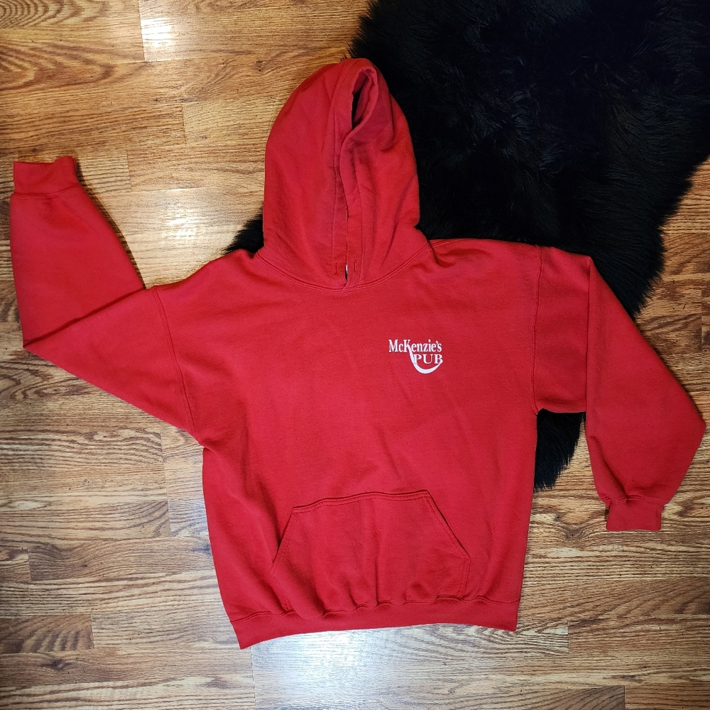 McKenzie's Pub Red Pullover Hoodie Unisex Size L